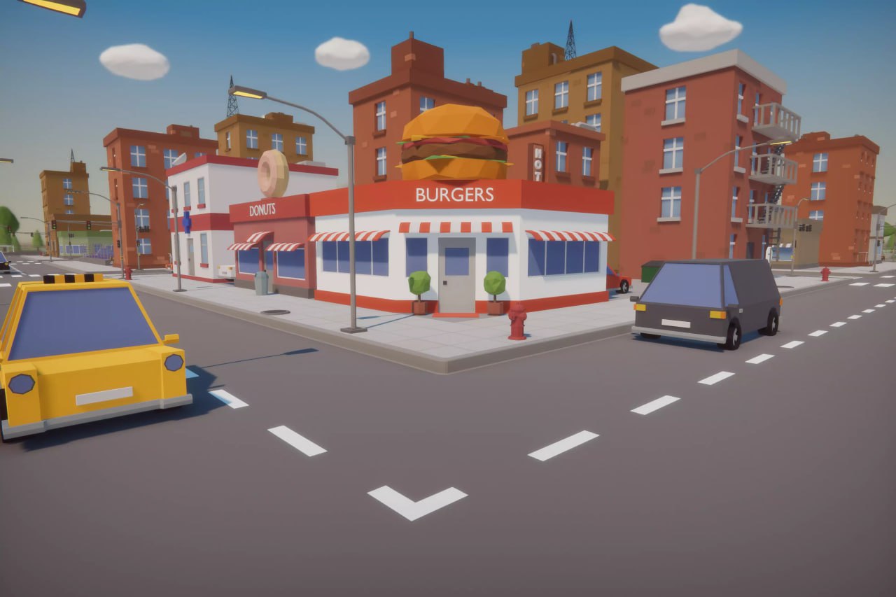 Cartoon Low Poly City Pack📱 - изображение 2